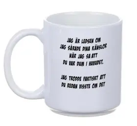 Porslinsmugg -Jag &auml;r ledsen...