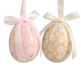 Dekoration - H&auml;ngande p&aring;sk&auml;gg (rosa/gul)