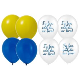 Ballonger 8-pack - Fy vad du &auml;r bra!