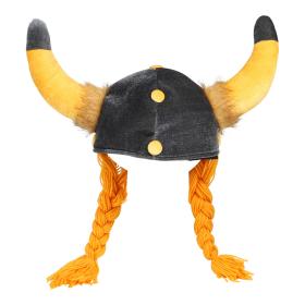 Vikingahjälm med flätor
