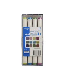 Dubbelspetsiga pennor Pastell 12-pack