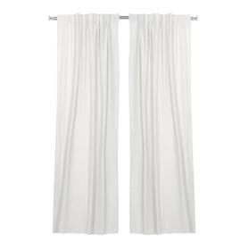 Gardinl&auml;ngder 2-pack - Elin beige/vit
