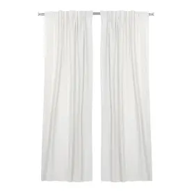 Gardinl&auml;ngder 2-pack - Elin beige/vit