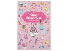 Glitterklisterm&auml;rken 8 ark - Prinsessor