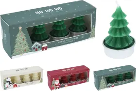Värmeljus 4-pack - Julgran