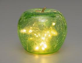 Gr&ouml;nt glas&auml;pple med LED-ljus