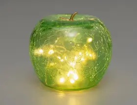 Gr&ouml;nt glas&auml;pple med LED-ljus