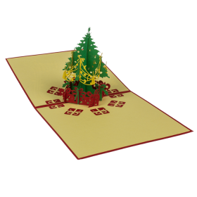 Julkort med utf&auml;llbar siluette (Julgran med paket)