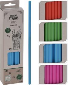 &Aring;teranv&auml;ndningsbara sugr&ouml;r i plast 50-pack Korall