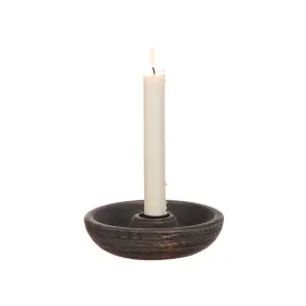 Svarvad ljusstake f&ouml;r kronljus 14 cm (M&ouml;rk)