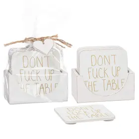 Glasunderl&auml;gg - Don't fuck up the table (guld)