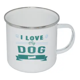 Retromugg Emalj - I LOVE MY DOG