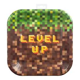 Papperstallrikar 8-pack -LEVEL UP