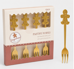 Dessertgafflar Pepparkaka 4-pack