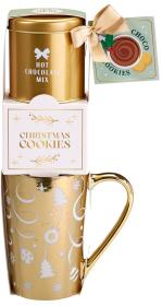 Julmugg Guld med varm chokladmix & kakor