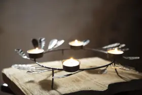 Ljush&aring;llare f&ouml;r v&auml;rmeljus -Krans