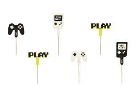 Cake toppers 5-pack -Gamer
