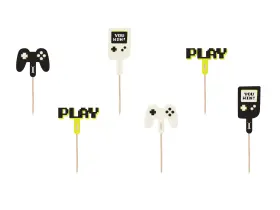 Cake toppers 5-pack -Gamer