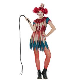 Maskeraddr&auml;kt Vintage Clown Girl