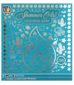 M&aring;larbok med foilade sidor (Bl&aring;/drake)