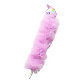 Bl&auml;ckpenna med fluffig unicorn