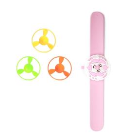 Sn&auml;pparmband med snurra (Rosa)