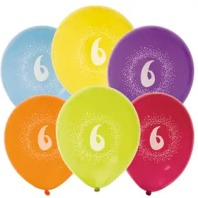 Ballonger i 6-pack "6"