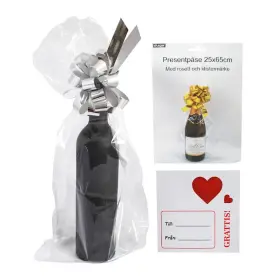 Cellofanp&aring;se 25x65cm -Silverrosett