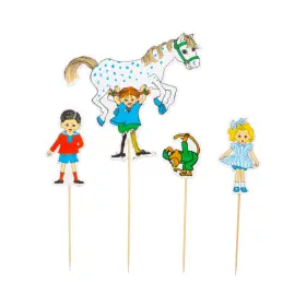 Cake Picks 4-pack - Pippi L&aring;ngstrump