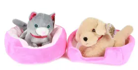 Gosedjur i djurb&auml;dd (Gr&aring; katt)