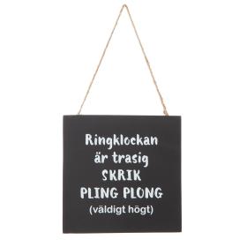 H&auml;ngande tavla -Ringklockan &auml;r trasig