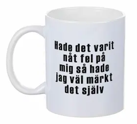 Porslinsmugg - Fel på mig