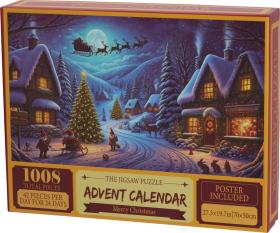 Adventskalender -pussel 1008 bitar Julby