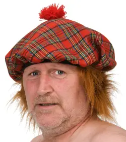 Skottehatt med h&aring;r