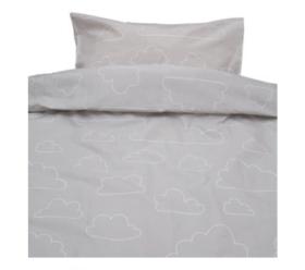 B&auml;ddset med moln (Beige)