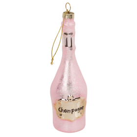 Julgransdekoration -rosa champagneflaska