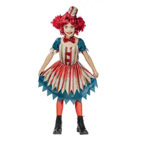 Maskeradd&auml;rkt Vintage Clown Girl (122/134)
