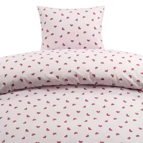 Bäddset 2-delar - Hjärtrud rosa