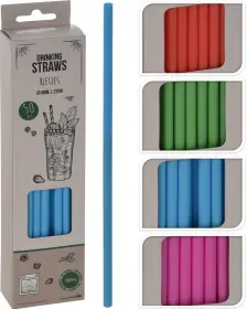 &Aring;teranv&auml;ndningsbara sugr&ouml;r i plast 50-pack Gr&ouml;n