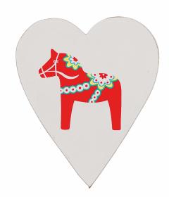 Kylskåpsmagnet hjärta - Dalahäst
