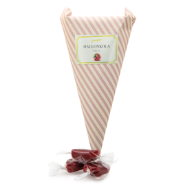 Strut med hallonkola 100g