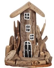 Ett hus i drivved (Brun/natur)