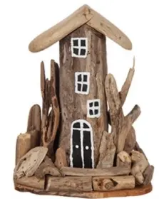 Ett hus i drivved (Brun/natur)