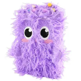 Fluffig anteckningsbok - Lila monster