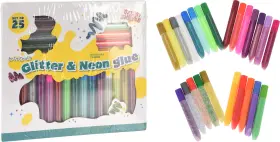 Set med glitter & neonlim