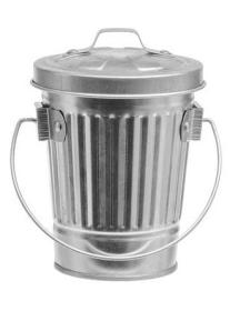 Askkopp soptunna Silver