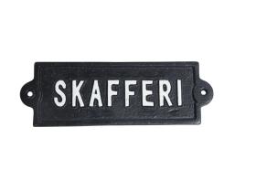 Gjutjärnsskylt "SKAFFERI"