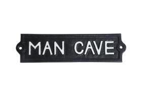 Gjutjärnsskylt "MAN CAVE"