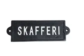 Gjutjärnsskylt "SKAFFERI"