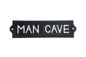 Gjutjärnsskylt "MAN CAVE"